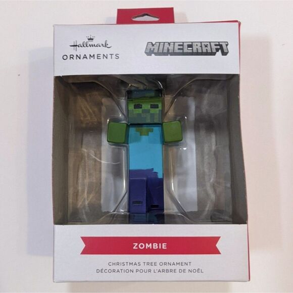 New Hallmark Minecraft Christmas Ornaments Axolotl Creeper Zombie 2022 Bundle - Picture 13 of 14